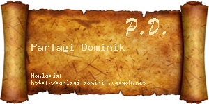 Parlagi Dominik névjegykártya